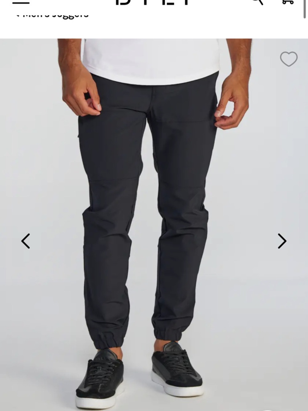 BYLT Basics-Mens Nylon Tech Joggers in Charcoal